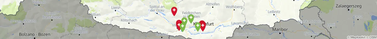 Map view for Pharmacy emergency services nearby Feldkirchen (Kärnten)